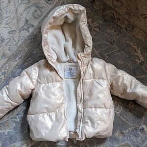 GAP Shimmer Toddler Puffer Jacket 2T